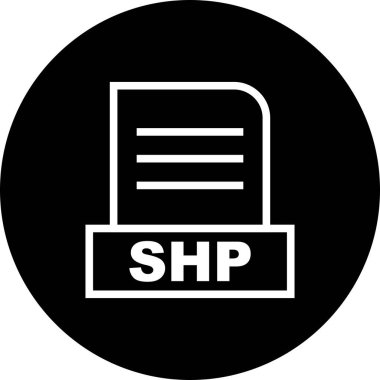 Vektör SHP dosya simgesi