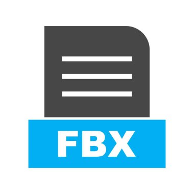 Vektör FBX dosya simgesi 
