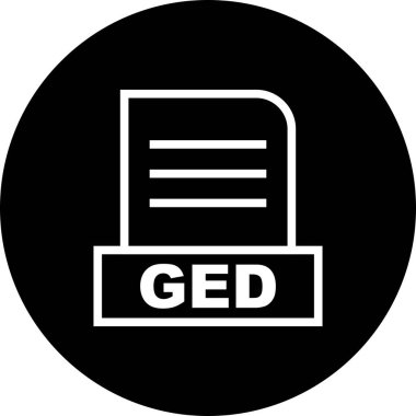 Vektör GED dosya simgesi