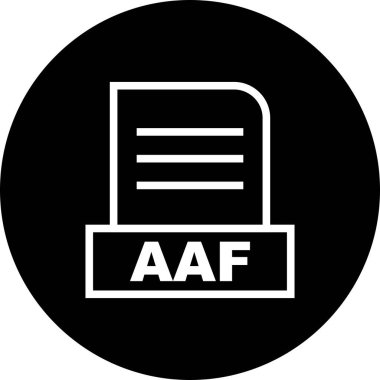  Vektör AAF dosya simgesi 