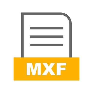 Vektör MXF dosya simgesi 