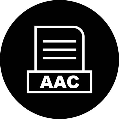 Vektör AAC dosya simgesi   