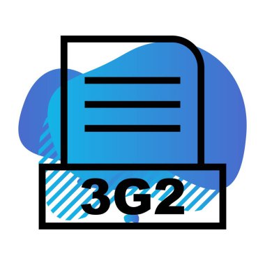 Vektör 3G2 dosya simgesi