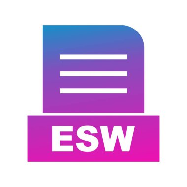  Vektör ESW dosya simgesi 