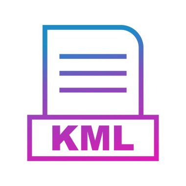 Vektör KML dosya simgesi