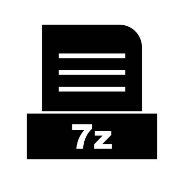 Vektör 7z dosya simgesi  