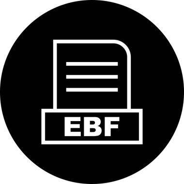 Vektör EBF dosya simgesi