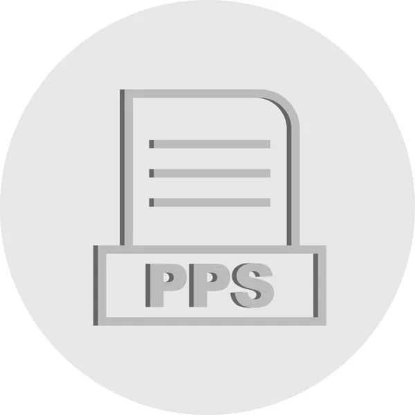 Vektor Pps Dateisymbol — Stockvektor