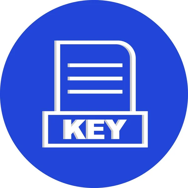 Ikona Pliku Vector Key — Wektor stockowy