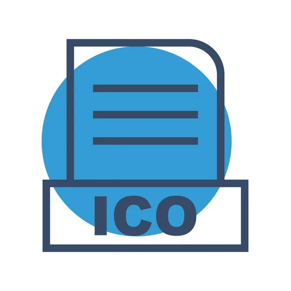 Vector Ico Bestand Pictogram — Stockvector