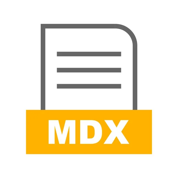 Vector Mdx Dateisymbol — Stockvektor