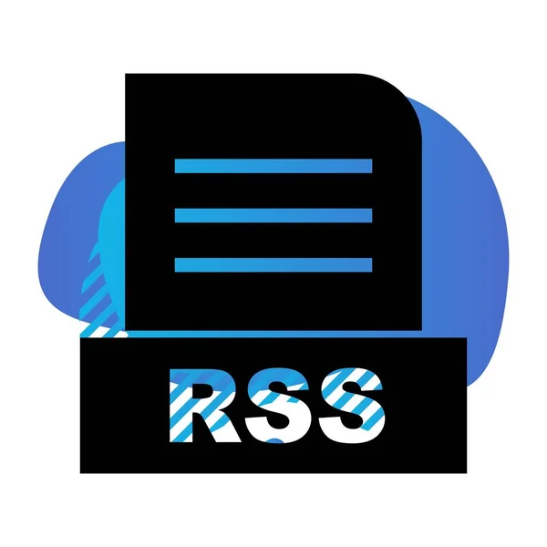 Vector Icono Archivo Rss — Vector de stock