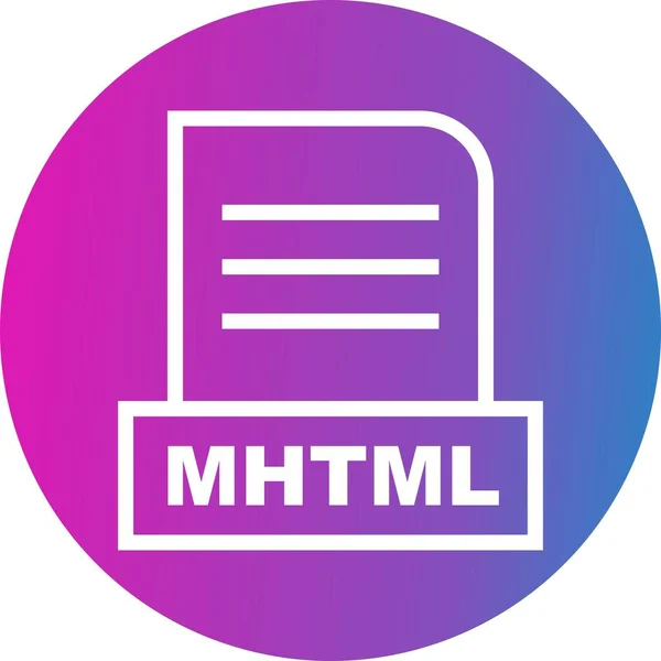 Εικονίδιο Αρχείου Vector Mhtml — Διανυσματικό Αρχείο