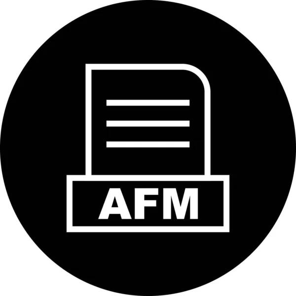 Vector Afm File Icon — Stock Vector