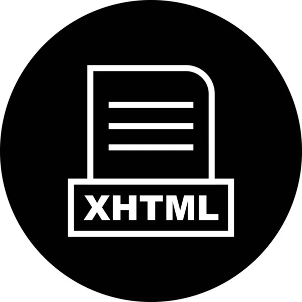 Ícone Arquivo Vector Xhtml — Vetor de Stock
