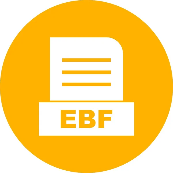 Ícone Arquivo Ebf Vetorial —  Vetores de Stock