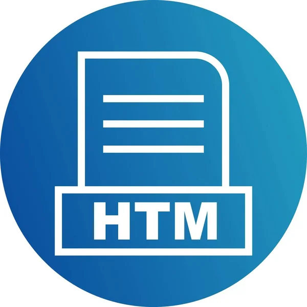 Ikona Pliku Vector Htm — Wektor stockowy
