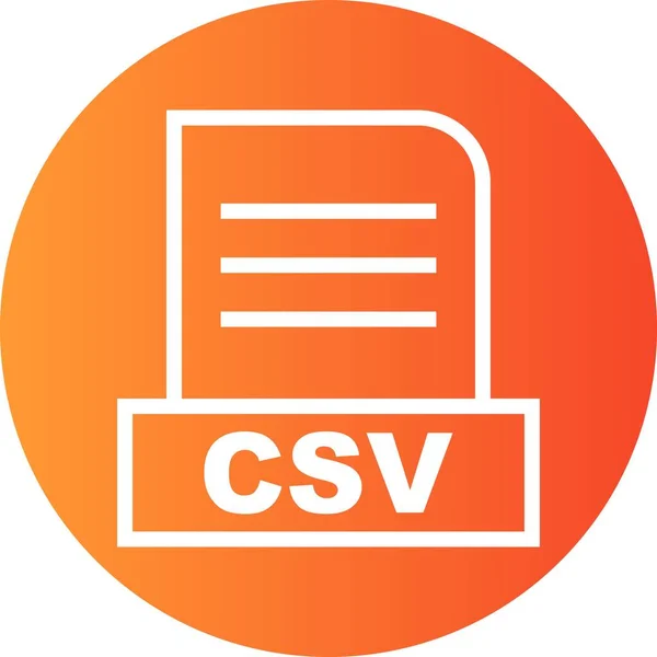 Vector Csv File Icon — Stock Vector