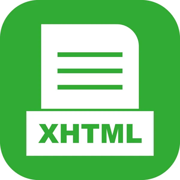 Icona Del File Xhtml Vettoriale — Vettoriale Stock