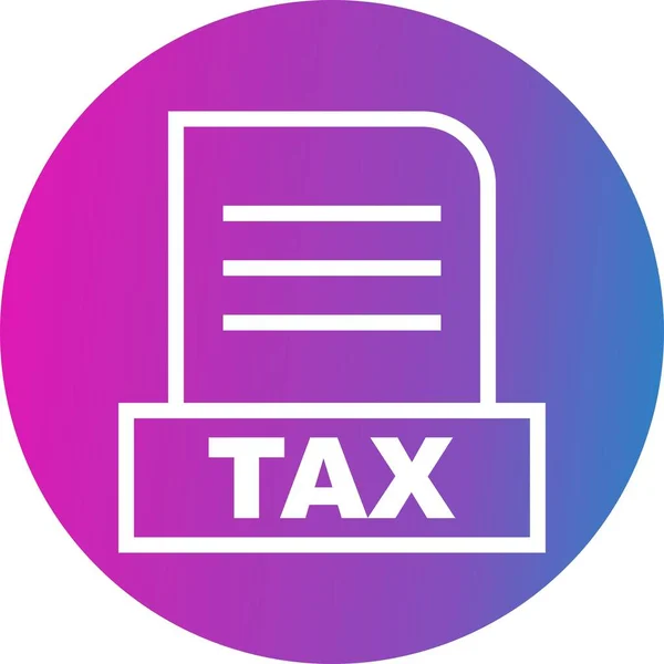 Ikona Souboru Vector Tax — Stockový vektor