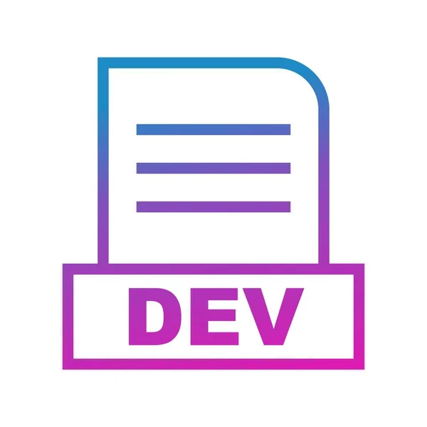 Ikona Souboru Vector Dev — Stockový vektor