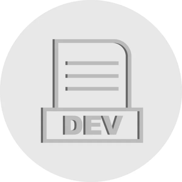 Vector Dev Icono Archivo — Archivo Imágenes Vectoriales