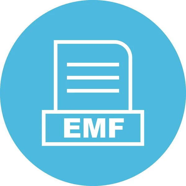 Vector Icono Archivo Emf — Archivo Imágenes Vectoriales