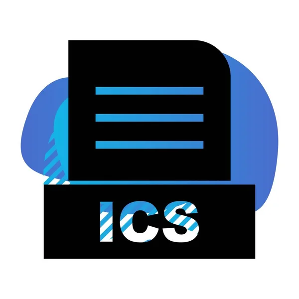 Векторна Піктограма Файла Ics — стоковий вектор