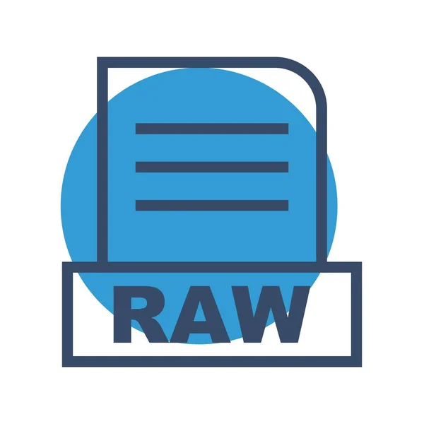 Vektor Raw Dateisymbol — Stockvektor