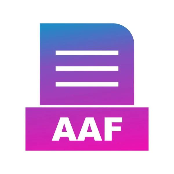 Vector Aaf File Icon — Stock Vector