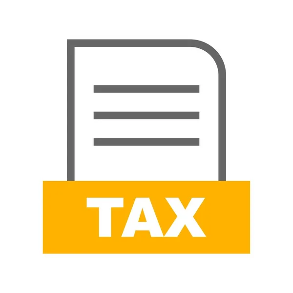 Vector Tax Dateisymbol — Stockvektor