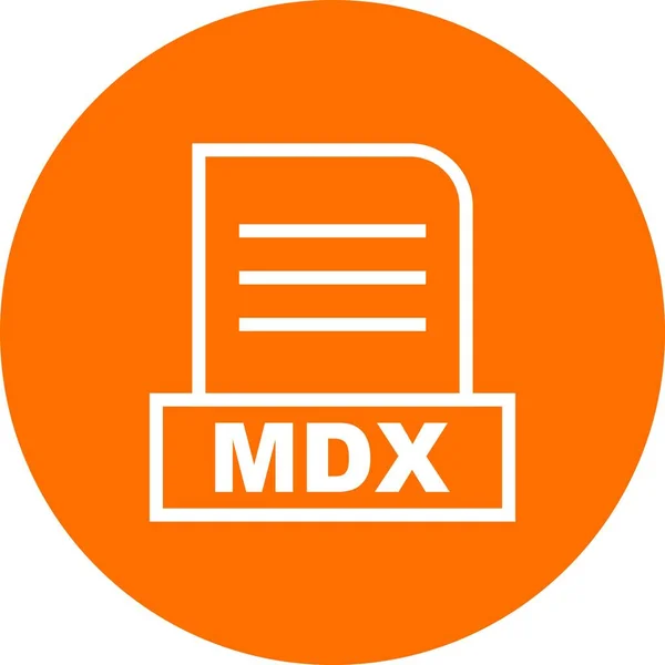 Vector Mdx Dateisymbol — Stockvektor