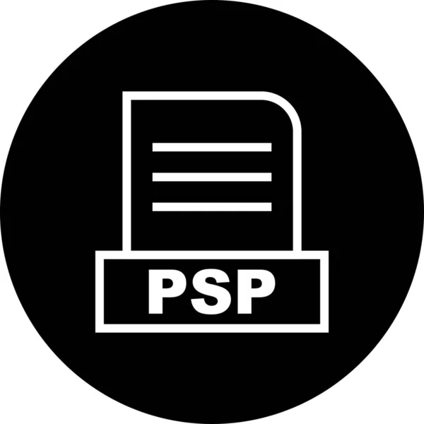 Vektor Psp Dateisymbol — Stockvektor