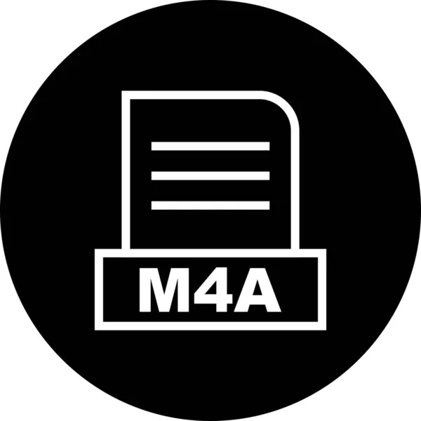 Vector M4A File Icon — Stock Vector