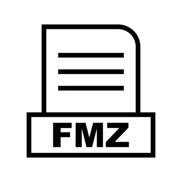 Ikona Souboru Vector Fmz — Stockový vektor