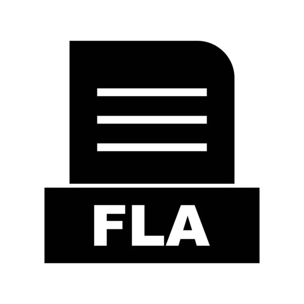 Vector Icono Archivo Fla — Vector de stock