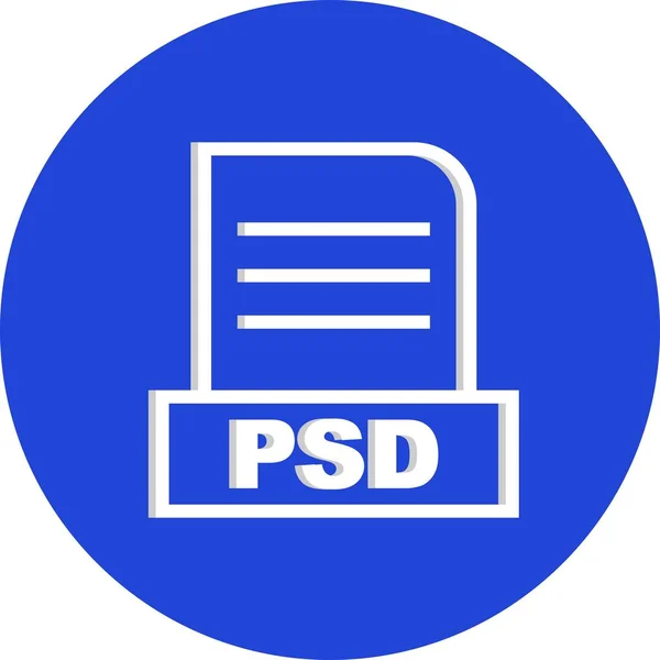 Wektorowa Ikona Pliku Psd — Wektor stockowy