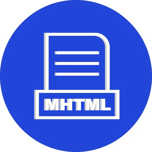 Ícone Arquivo Vector Mhtml — Vetor de Stock