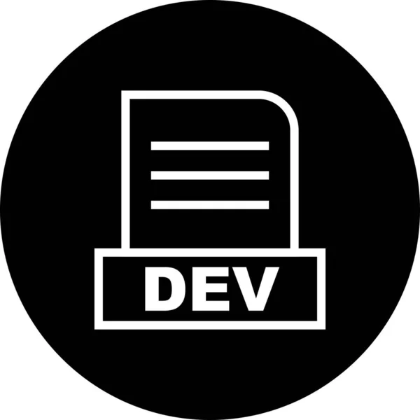 Vector Dev Icono Archivo — Archivo Imágenes Vectoriales