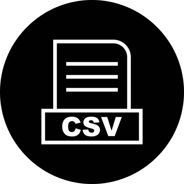 Vector Icono Archivo Csv — Archivo Imágenes Vectoriales