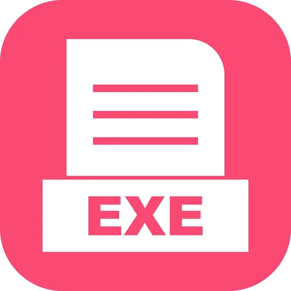 Vector Exe Icono Del Archivo — Archivo Imágenes Vectoriales