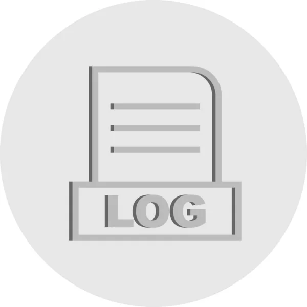 Icono Archivo Vector Log — Archivo Imágenes Vectoriales