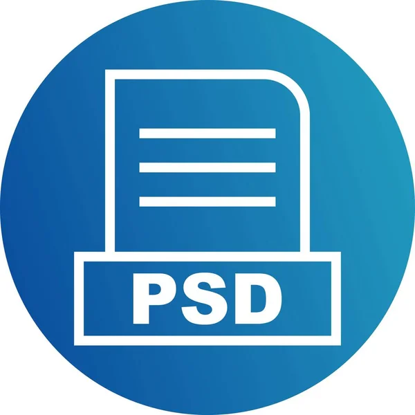 Ícone Arquivo Psd Vetorial — Vetor de Stock