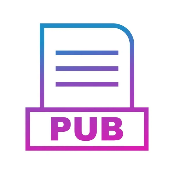 Ikona Pliku Wektorowego Pub — Wektor stockowy