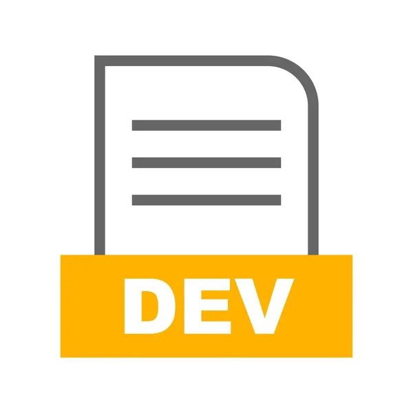 Vector Dev Icono Archivo — Archivo Imágenes Vectoriales