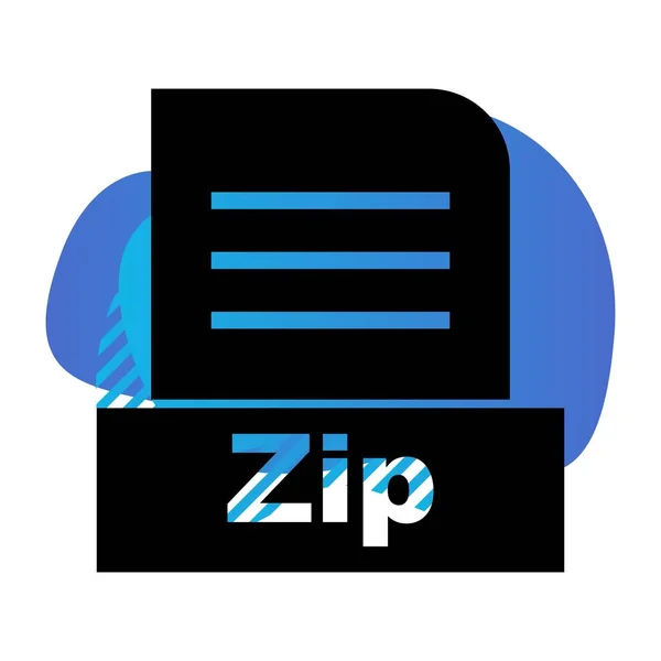 Vektor Zip Fájl Ikon — Stock Vector