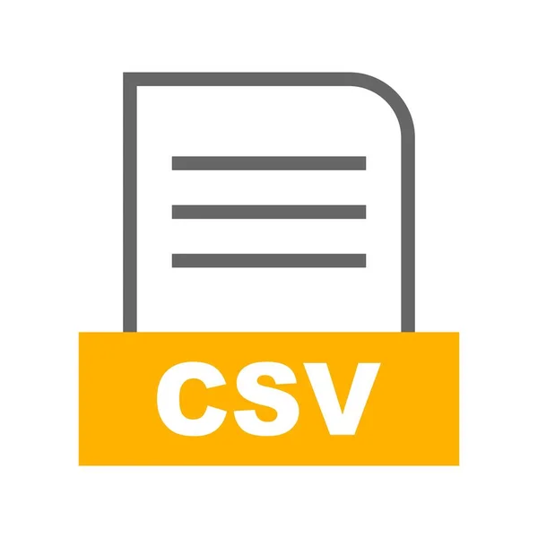 Icona Del File Csv Vettoriale — Vettoriale Stock
