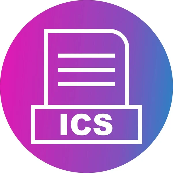 Векторна Піктограма Файла Ics — стоковий вектор