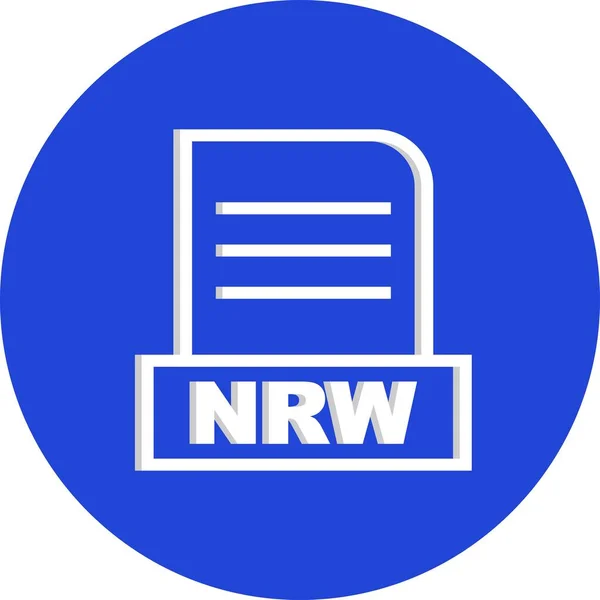 Icône Fichier Vectoriel Nrw — Image vectorielle