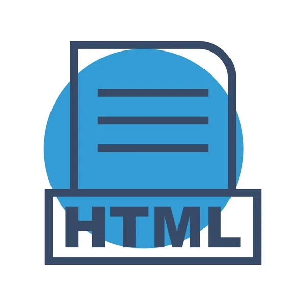Vector Html File Icon — Stock Vector